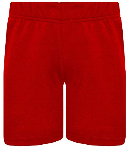 A2Z 4 Kids Boys Girls PE School Chino Shorts - Basic Shorts Red 7-8