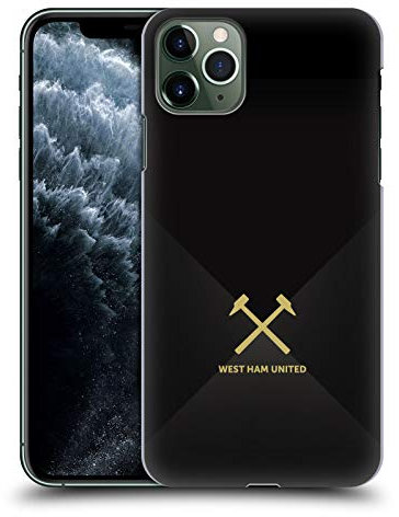 Head Case Designs Officially Licensed West Ham United FC Black & Gold Hammer Marque Kit Hard Back Case Compatible With Apple iPhone 11 Pro Max