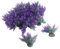Smoothedo-Pets Aquarium Plants Fish Tank Decorations 20pcs Small Size/1inch Tall Plastic Artificial Plant Goldfish Waterscape Fish Hides Mini Grass Set (Purple)