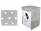 Vetrineinrete® Coprilavatrice con aperturra Frontale Telo Protettivo Copertura per Lavatrice con Fantasia a Cuori Copri asciugatrice 58x62x85 cm F49