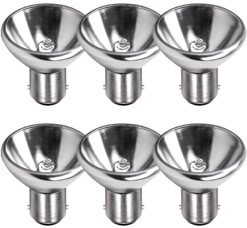 NCC-Licht 6x Reflektorlampe R37 Reflektor B15d 20W Warmweiß Dimmbar | Reflektor Aluline, stufenlos dimmbar, Anschluss an 12V Niedervolt, Abstrahlwinkel 6° ideal als Akzent- und Spotbeleuchtung