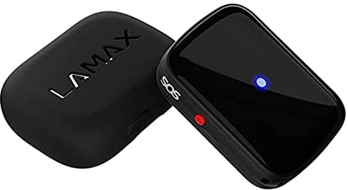 LAMAX GPS Locator Keine monatlichen gebühren mit Halsband und Silikonhülle, für Hunde, Kinder, Autos, GPS Tracker mit Echtzeit-Positionierung, 10 Tage Akkulaufzeit, IP67, SIM-Karte Nicht enthalten