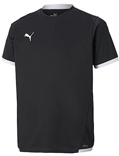PUMA Unisex Kinder Teamliga Jersey Jr Shirt, Puma Black-puma White, 128 EU