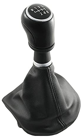 Autohobby Schaltknauf Schaltmanschette Schaltsack Rahmen 6 Gang Kompatibel mit VW