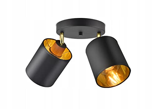 FKL DESIGN Home Deco Hängelampe Pendellampe Deckenlampe Weiß Schwarz Beleuchtung Hängeleuchte Pendelleuchte aus Serie 926 (Schwarz, 926-EZ2)