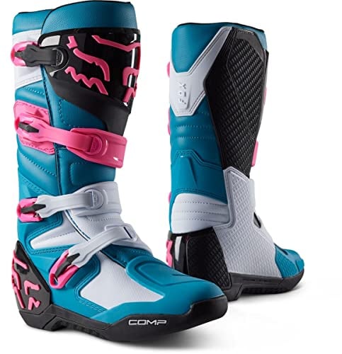 Fox Racing Stivali da motocross unisex per bambini, blu Maui, 15 EU