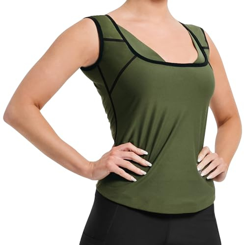 RDX Frauen Sauna Shirt Sauna Weste Schwitzanzug Frauen Body Shaper Workout Hot Tank Top Bauch Abnehmen Shapewear