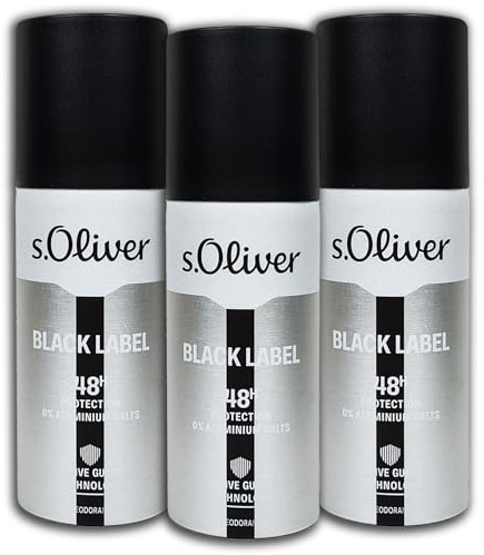 3 er Pack s.Oliver Black Label Men Deodorant & Bodyspray 3x 150 ml