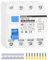DIHOOL RCD Type B Disjoncteur de courant résiduel DIN Rail 4 pôles 40A 30mA
