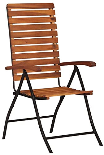 xunfu Garten-Liegestühle 2 STK Hochlehner Gartenstuhl, Gartensessel, Terrassenstühle, Balkon Stuhl, Balkonstuhl, Akazienholz Massiv