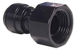John Guest - Raccord John Guest femelle 20 x 27 (3/8), pour tuyau 12 mm, acétal noir - JOHRACM321216E