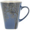 Villa Collection - Hela Mug Dia 35 cl - Tasse en Grès 9 x 11 cm - Café & Thés - Resistant & Design - Motif Bois - anniversaire, fête des mères, fête des pères, noel - Bleu foncé