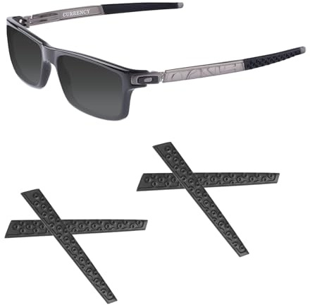 Acefrog 2 paia di gommini di ricambio in morbido silicone per occhiali da vista Oakley Currency OX8026, Twin Shock OX3095, perfettamente aderenti, colore nero