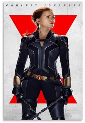 REOTTO Movie Poster Black Widow Art Poster Dekorative Malerei Leinwand Wandkunst Wohnzimmer Poster Schlafzimmer Malerei,Wandkunst Bilddruck Moderne Familienzimmer Dekor 12x18inch(30x45cm)