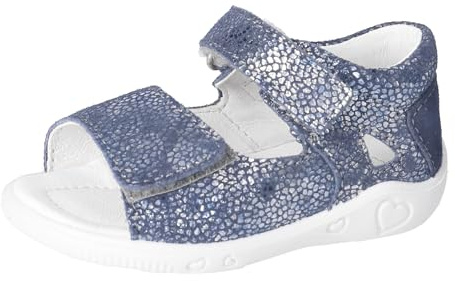 RICOSTA Mädchen Sandalen Taya, Kinder Lauflernschuhe, Weite: Mittel, Sandaletten, Klettverschluss, Sommerschuhe, Freizeitschuhe, Nautic (160), 24 EU