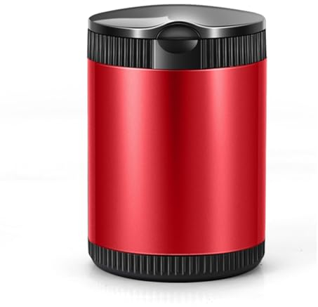 KEAAN Cenicero para Coche con Tapa para Mini Cooper 2-Doors Cooper SE Electric Bandeja de Ceniza de Coche Desmontable Mini Papelera de Coche con Luz LED,Red-7 * 10CM