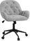 Vinsetto Bürostuhl Drehstuhl Bürosessel höhenverstellbarer Chefsessel Stuhl Schreibtischstuhl Sessel Büro samtartiges Polyester Hellgrau 60 x 61 x 81-91 cm