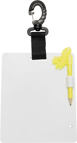 CRESSI Writing Slate 150mmx127mm S Pizarra de Muñeca para Comunicarse en Buceo, Unisex-Adult, Blanco/Negro, 150x127mm