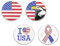 American Flag Enamel Pins I LOVE USA Brooches Lapel Badges American Lapel Pins Patriotic Independence Day Jewelry Suit Pin United States USA Badge Pins