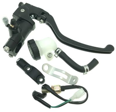 AQXYWQLL Universal 7/8 22mm 19 RCS PX-7 CNC Motorrad Bremse Kupplung Pumpe Hauptbremszylinder Hebel Griff(Black Right)