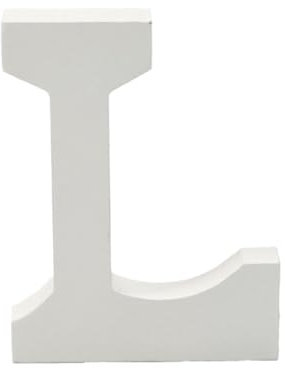 Dekorative weiße Holzbuchstaben und Zahlen, 15 cm (L)