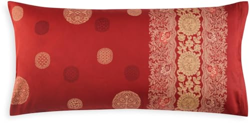 Bassetti PALLAVICINO Kissenhülle zu Bettwäsche aus 100% Baumwollsatin in der Farbe Rot R1, Maße: 40x80 cm - 9330007
