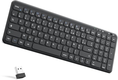 OMOTON Clavier Noir 2.4G sans Fil - Full Size, pour Windows