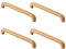 Kommode Knöpfe 4 Stück Original Holz Farbe Buche Holz Griff Schublade Schrank Kleiderschrank Handtasche Aufbewahrungsbox Holzgriff A 160 Mm