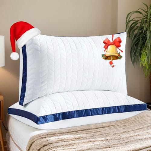 Slybear Kissen Kopfkissen 40x80 2er Set - 2 Stück Seitenschläferkissen, orthopädisches Kissen mit hochwertiger Füllung und atmungsaktivem Bezug für Allergiker, Waschbare Schlafkissen, weich & stützend