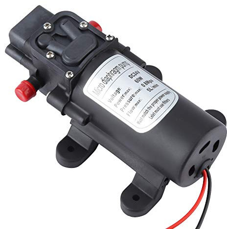 Rv 24V 60W Water Pressure Pump Inline Mini Electric 5L/m Flowing Micro Diaphragm Pump 1.5m Suction