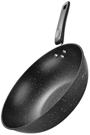 Cabilock Wok De Cocina Sartén Pequeña De Piedra Resistente y Fácil De Limpiar Para Casa y Restaurantes