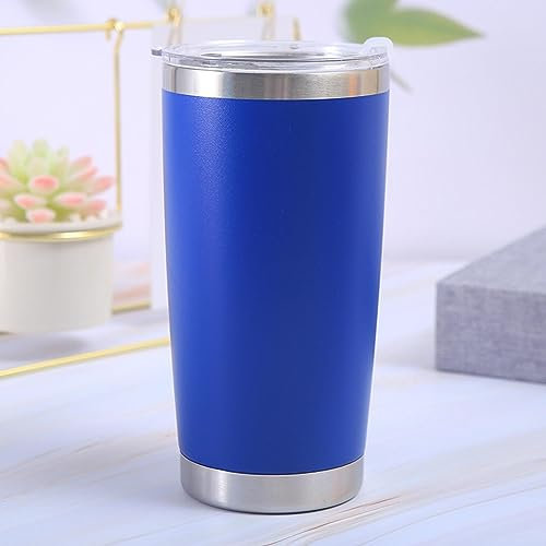 Taza de acero inoxidable de 20 onzas para exteriores, termo de doble capa con tapa, taza simple de gran capacidad para hielo