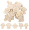 OSALADI 25 Stück Pilzholzscheiben Holzformen Zum Bemalen Holzhandwerksformen Holzmalerei Selber Machen Ornament Unfertiges Holz Selber Machen Leer Hölzern Pappelbrett Beige