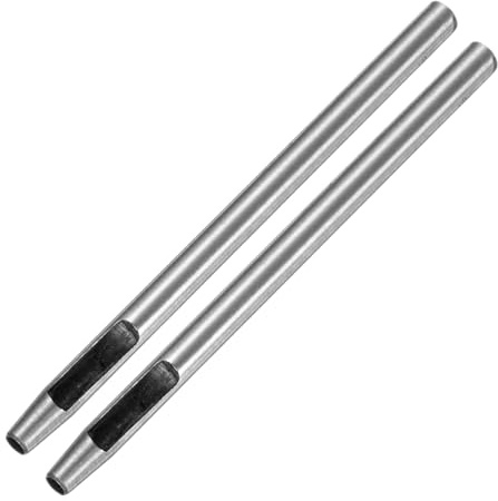 TIXIPEM 3.5MM Emporte-Pièce En Cuir [2PCS] - Emporte-Pièce Métallique Rond Pour Travail Du Cuir & Ceintures & Bracelets De Montre & Papier & Plastique - [Ton Argenté] Outils Ronds Creux
