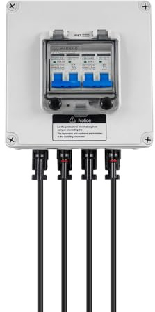 Fyssnn Disjoncteur CC 15 A/30 A 400 V, disjoncteur de protection, protection contre les surtensions PV, pour système PV, centrale de balcon, camping-car, photovoltaïque, IP67 (2 en 2 sorties/4 en 4