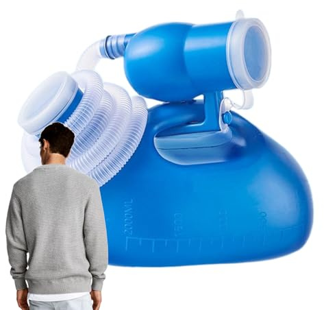 Männerurinal Großes Fassungsvermögen Auslaufsicher | Auslaufsichere 2 Liter Reise-Urinflaschen für Camping, Wandern, lange Fahrten, Wohnmobil, Auto, Zuhause und