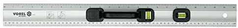 TOOLTRADERS Aluminium Lineal 60 cm mit Griff 2 Wasserwaagen Werkstattlineal
