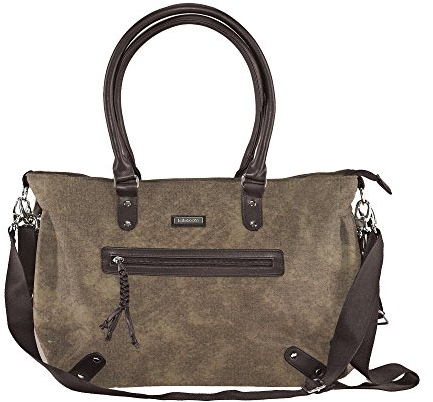 Handtasche Umhängetasche Baby Wickeltasche Unisex Babytasche stilvolle Reisetasche mit Wickelauflage, Aufbewahrungsbeutel, Isoliertaschen und Halterung für Kinderwagen für Mama & Papa Paris braun