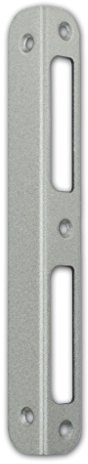 M4TEC ZB9 Gâche d'angle en acier laqué argent métallique - DIN R/L - Convient aux serrures de porte intérieure simple tour & double tour de WC/Salle de bain