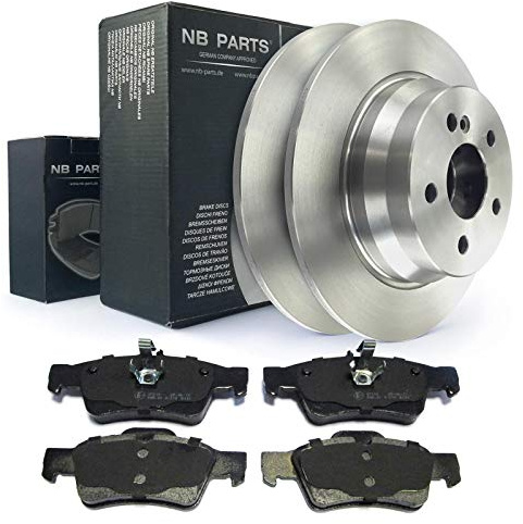 NB PARTS Bremsscheiben Set 300mm voll Beläge hinten passend für Mercedes-Benz E-Klasse W211 S211