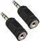 Jopto 2 Connettori Stereo Femmina Da 2,5 mm a Jack Maschio Da 3,5 mm, Adattatore Audio Placcato in Nichel Nero
