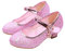 YOSICIL Principessa Scarpe Bambina Festive Scarpe col Tacco da Principessa Cosplay Scarpe da Sera per Bambine Dress Up Cerimonia Festa Scarpe Eleganti,Rosa,31EU