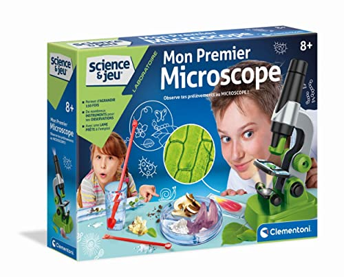 Clementoni - 52510 - Science et Jeu - Laboratoire - Mon Premier Microscope - Jeu Scientifique pour Enfants à partir de 8 Ans et Plus - pour l'Observation - Fabriqué en Italie
