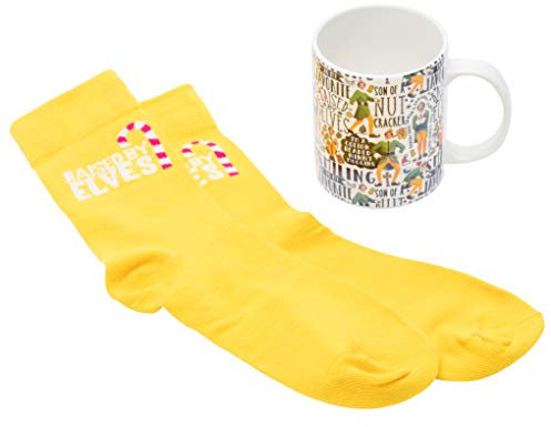 Paladone Elf Movie Christmas Coffee Mug and Socks Gift Set