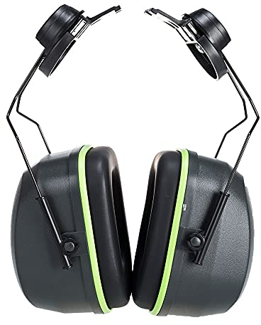 Portwest Premium Clip-On Ear Protector, Color:Grey,Size:One Size,PS45GRR