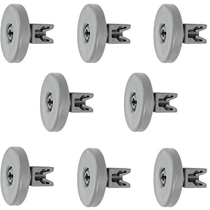 8X Dishwasher Lower Basket Wheel Compatible with Zanussi 50269757006 50286965004 50286964007 50269971003 50269921008-40mm Universal Bottom Roller Runner & Clip Axle