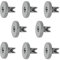8X Dishwasher Lower Basket Wheel Compatible with Zanussi 50269757006 50286965004 50286964007 50269971003 50269921008-40mm Universal Bottom Roller Runner & Clip Axle