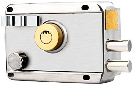 304 in acciaio inox vecchio stile serratura della porta esterna, porta di ferro porta in legno serratura antifurto, senza guscio serratura, apertura a destra-Scocca con serratura_Apri a sinistra