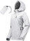 33,000ft Regenjacke Damen Wasserdicht Outdoorjacke Atmungsaktiv Herbst Übergangsjacke Leichte Jacke mit Kapuze Windbreaker zum Wandern Reisen Treking Fahrrad hellgrau 44