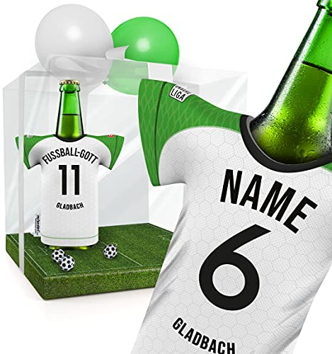 my fan shirt PERSONALISIERT Gladbach Trikotkühler Fanartikel Männer | Passend für Gladbach | Mann Freund Bruder Geburtstag Weihnachts-Geschenk Wichtel Flaschenkühler by MYFANSHIRT.com